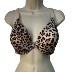 Soma Nadia Bra‎ Front Close Racerback Animal Print Size 36DD